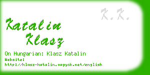 katalin klasz business card